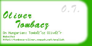 oliver tombacz business card